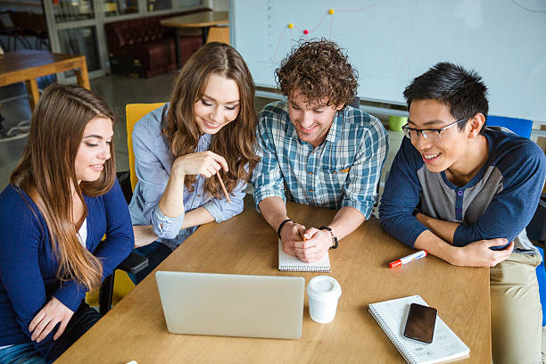 istock Managers discussing presentation of new project  in office 500361398