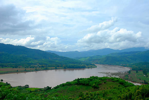 istock Mountain river among the green forest 500361462