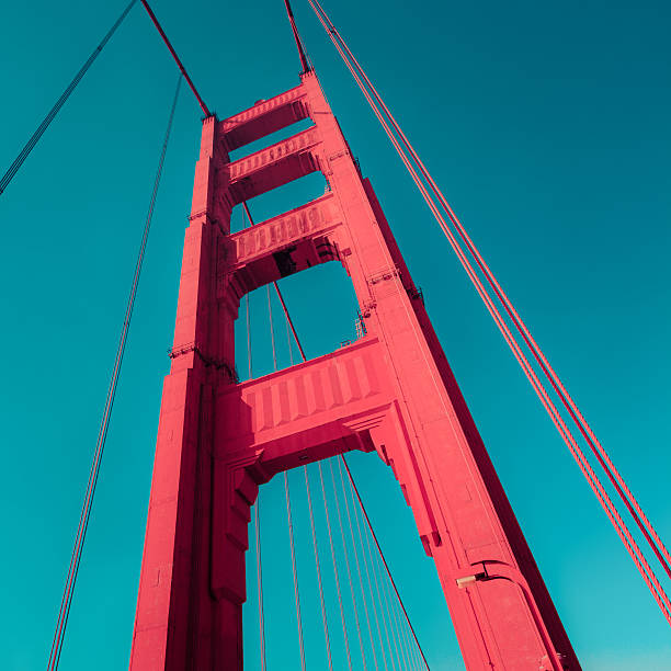 istock Golden Gate Bridge tower in San Francisco, CA 500361589
