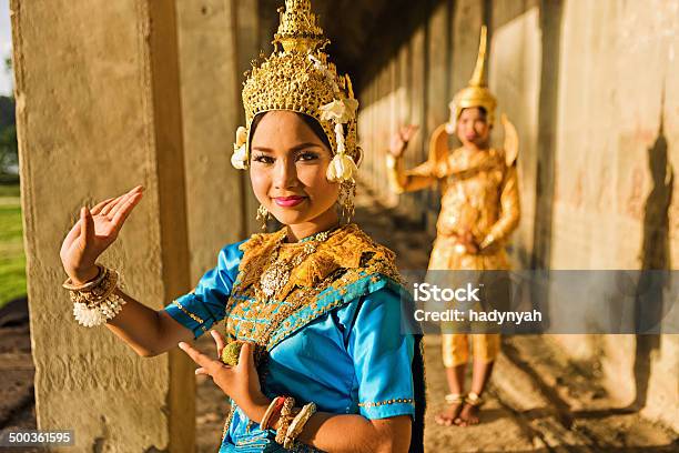Aspara Dancers At Angkor Wat Stock Photo - Download Image Now - Cambodia, Angkor Wat, Apsara