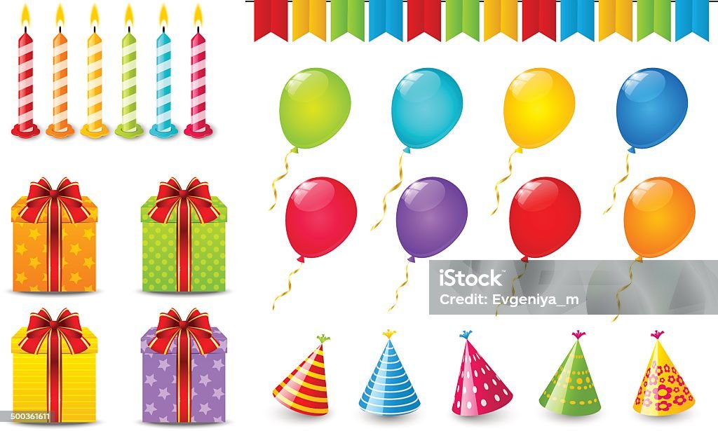 Set of Birthday objects for Your design Eps10 file. Arts Culture and Entertainment stock vector