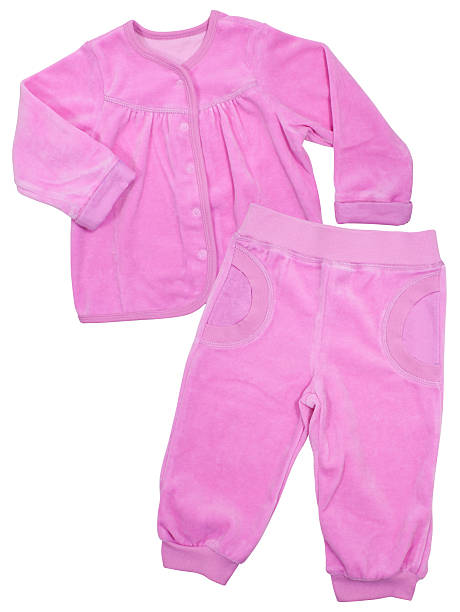 istock Pink childrens girls pajama set 500362199