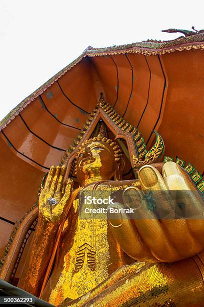 Big Golden Buddha In Temple Kanchanaburi Province Thailand Stock Photo - Download Image Now