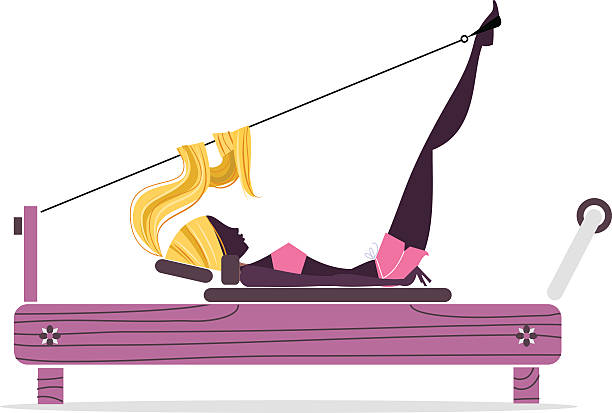 Pilates Girl Silhouette vector art illustration
