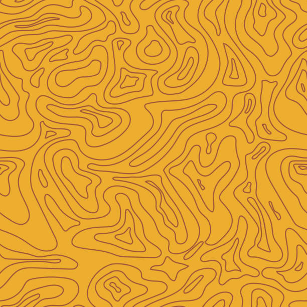 topographic マップのシームレスなパターン。ベクトルの背景 - land feature点のイラスト素材／クリップアート素材／マンガ素材／アイコン素材