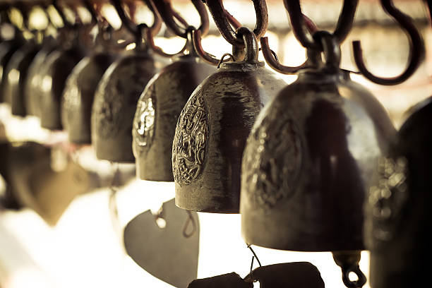 istock Bells in temple in thailand. 500364474