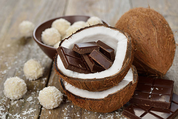 istock Chocolate, coconut and coconut pralines 500364568