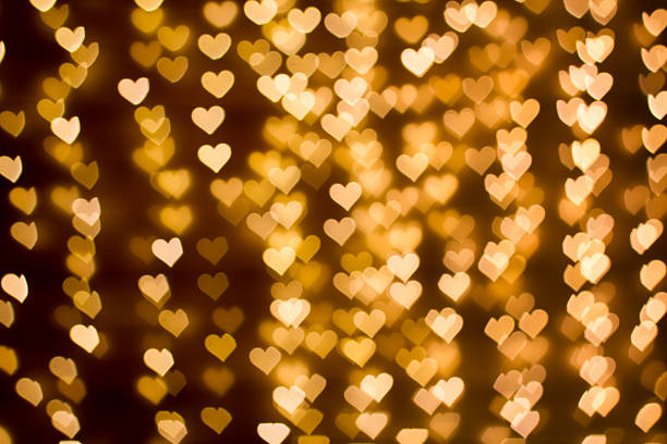 istock Blurring lights bokeh background of hearts 500364610