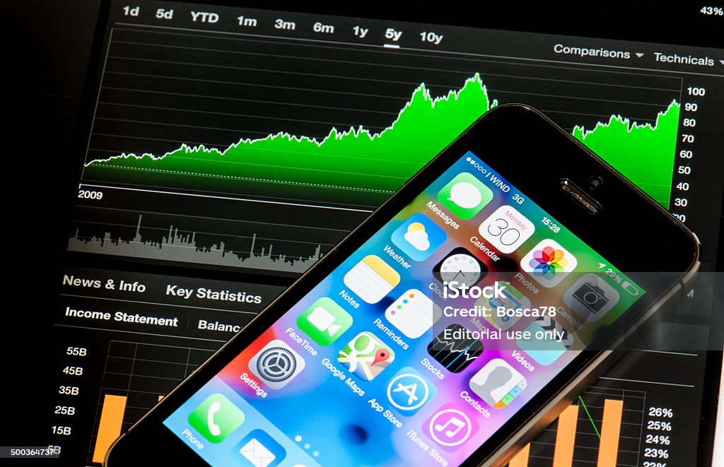iPhone 5s frente de gráficos de stock - Foto de stock de Aplicación para móviles libre de derechos