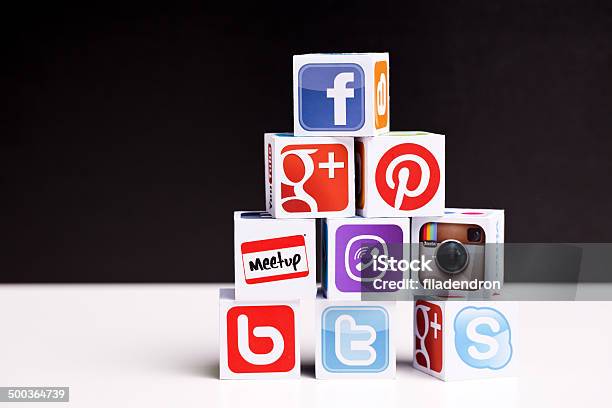 Социальные Медиа Кубики — стоковые фотографии и другие картинки Bebo - Bebo, Brand Name Online Messaging Platform, Flickr
