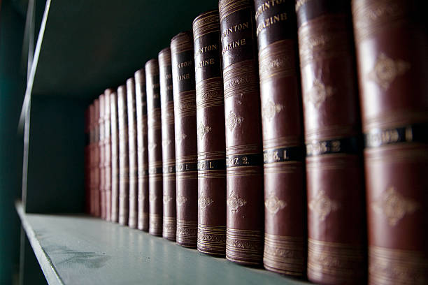 istock Old Books Stacked on a Shelf 500364939