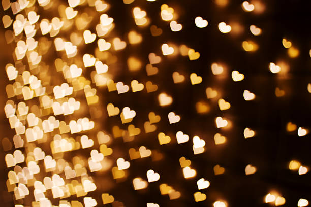 istock Blurring lights bokeh background of hearts 500364948
