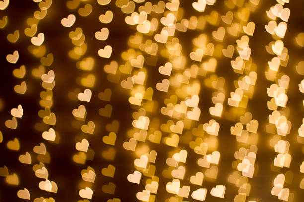 istock Blurring lights bokeh background of hearts 500365160
