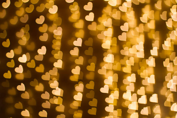 istock Blurring lights bokeh background of hearts 500365876