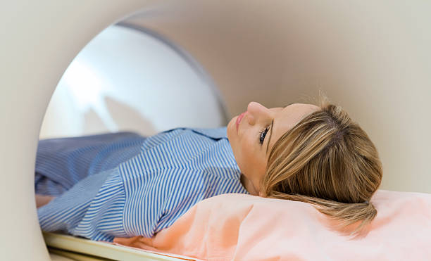 istock Female patient waiting for an MRI scan. 500366106