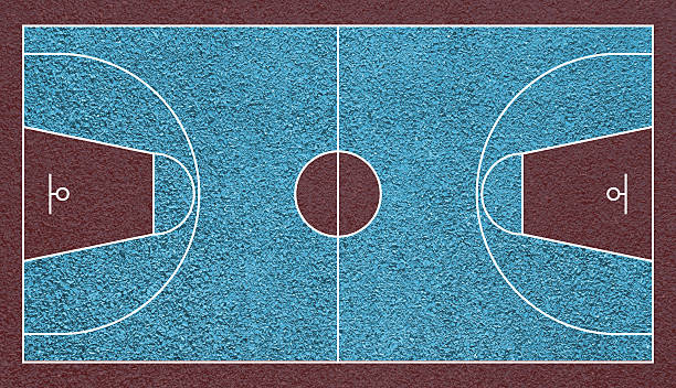 istock Basketball realistic court top view field textured 500367031