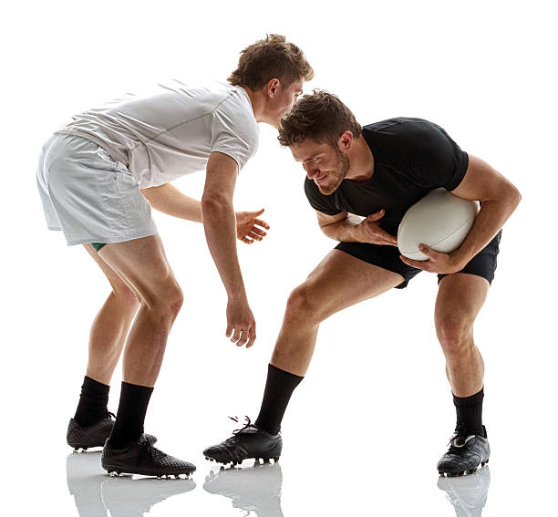 istock Two rugby players tackling 500368556