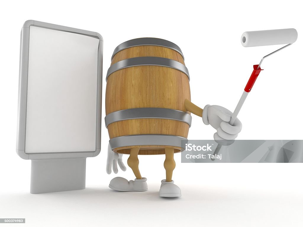 Barrel Barrel toon isolated on white background Advertisement Stock Photo