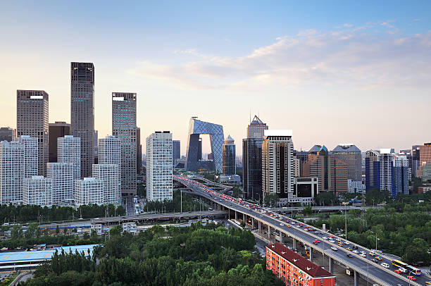 istock CBDUnder the blue sky and white clouds of Beijing CBD 500375493