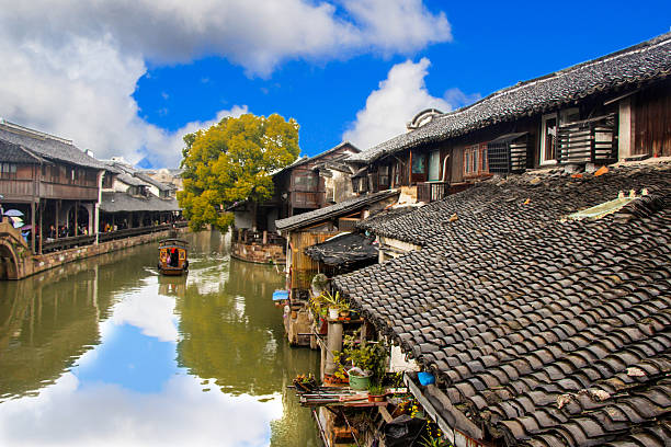 Wuzhen cidade - foto de acervo