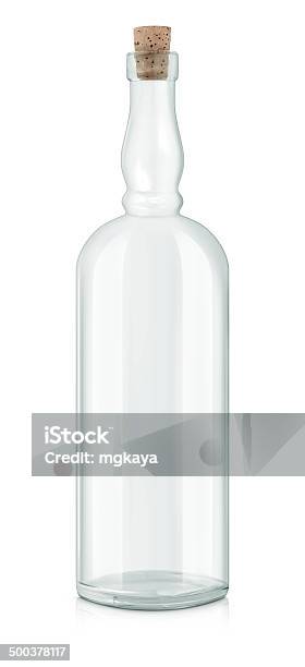 Empty Bottle Stock Photo - Download Image Now - Bottle, Transparent, White Background