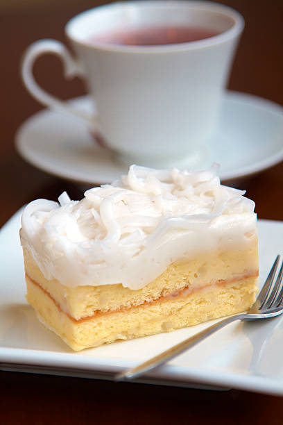 close up coconut cake