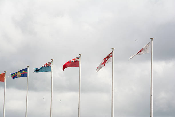 istock Row of Flags on Plymouth Hoe 500379231