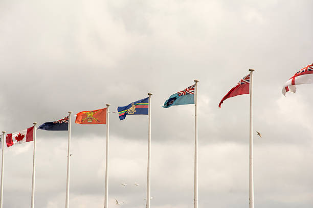 istock Row of Flags on Plymouth Hoe 500379235