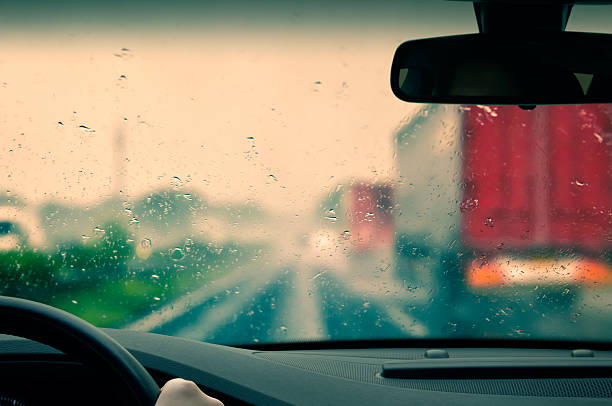 istock Bad weather driving on a motorway 500379605