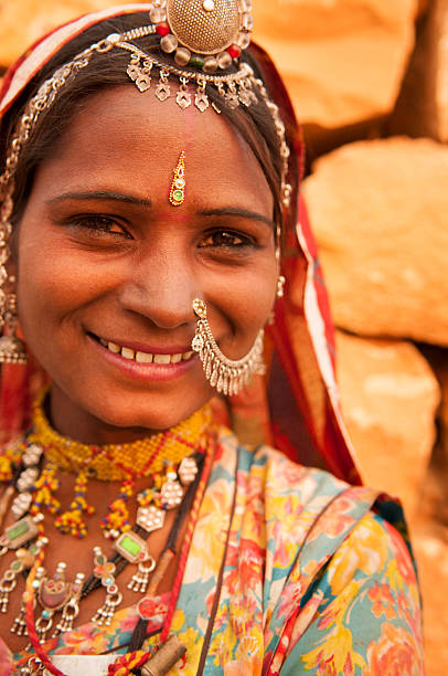 istock Traditional Indian girl smiling happily 500389666