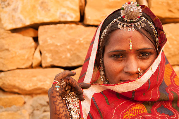 istock Secrecy traditional Indian girl 500389754