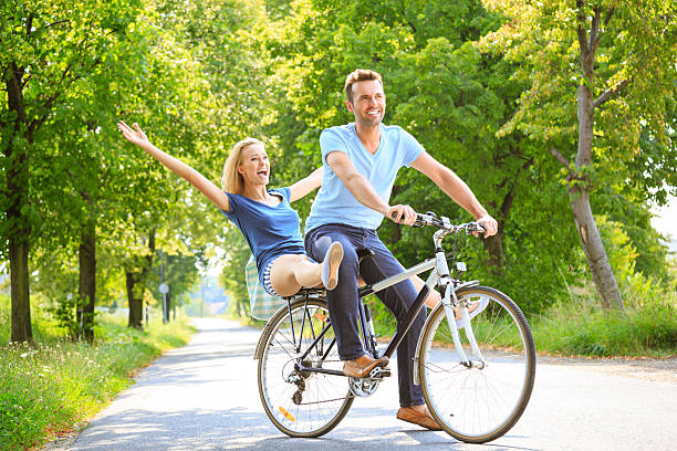 istock Happy couple in a park 500390463
