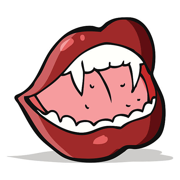 Cartoon Vampire Lips Stock Illustration - Download Image Now - Adult,  Cheerful, Clip Art - iStock