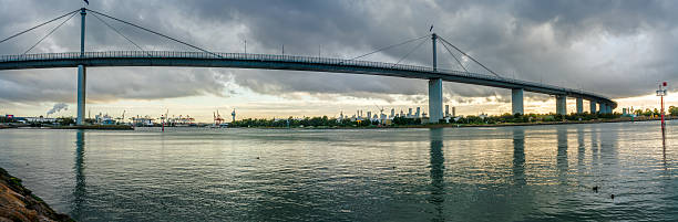 Panorama of West Gate Bridge in Melbourne