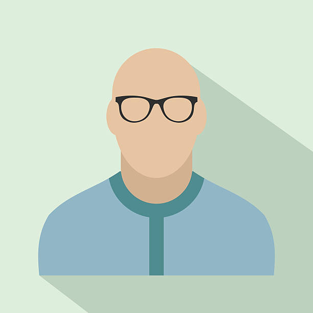 ilustrações de stock, clip art, desenhos animados e ícones de ícone de homem careca avatar - manager portrait leadership men