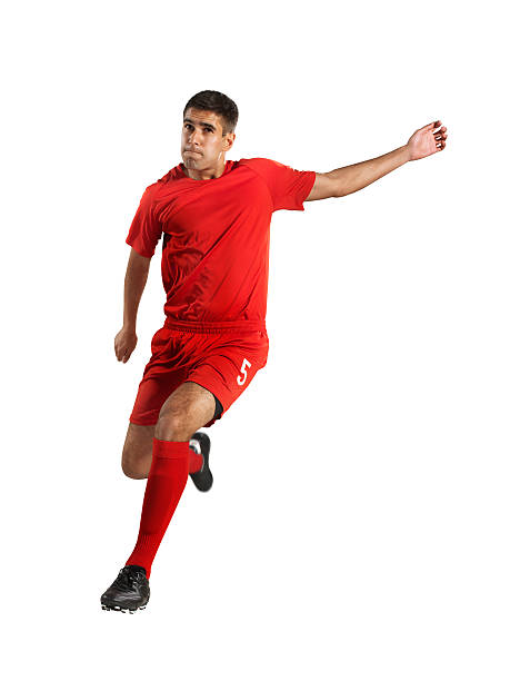 istock Isolated professional football player in action 500393915