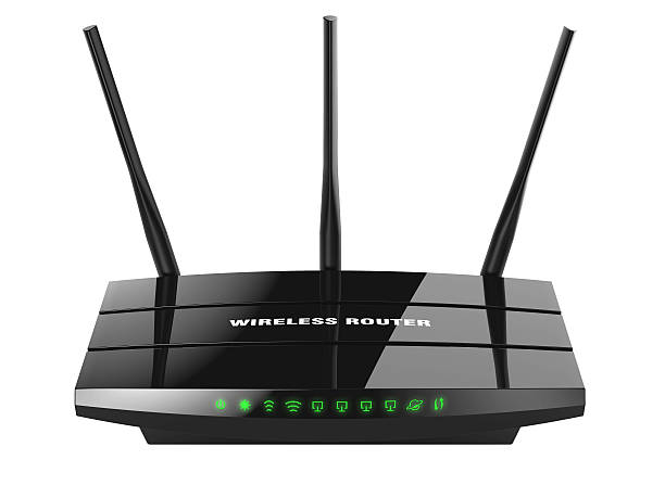 czarny routera bezprzewodowego wi-fi - router wireless technology computer part node zdjęcia i obrazy z banku zdjęć