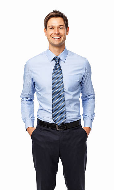istock Smiling Businessman With Hands In Pockets 500394731