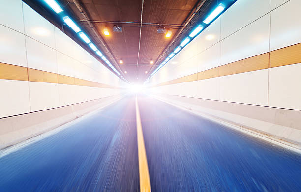 istock car on the road with motion blur background. 500395886