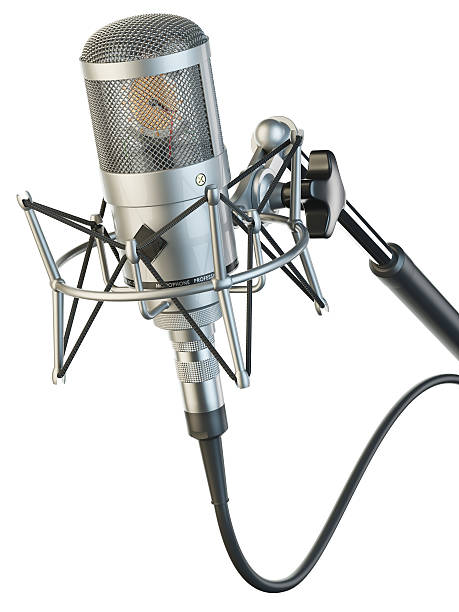 microfone de estúdio profissional - digitally generated image audio equipment music recording studio imagens e fotografias de stock
