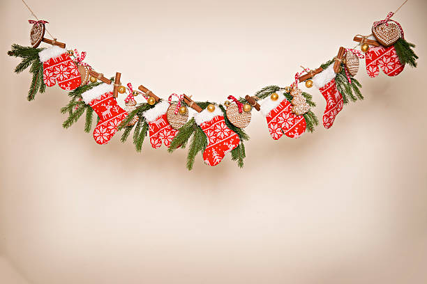 istock Garland Christmas , gingerbread , background 500398964