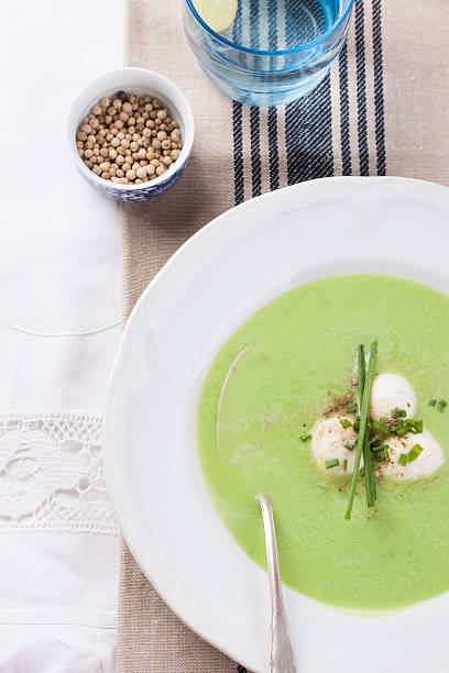 istock green pea soup with spring onion and mozzarella 500401620