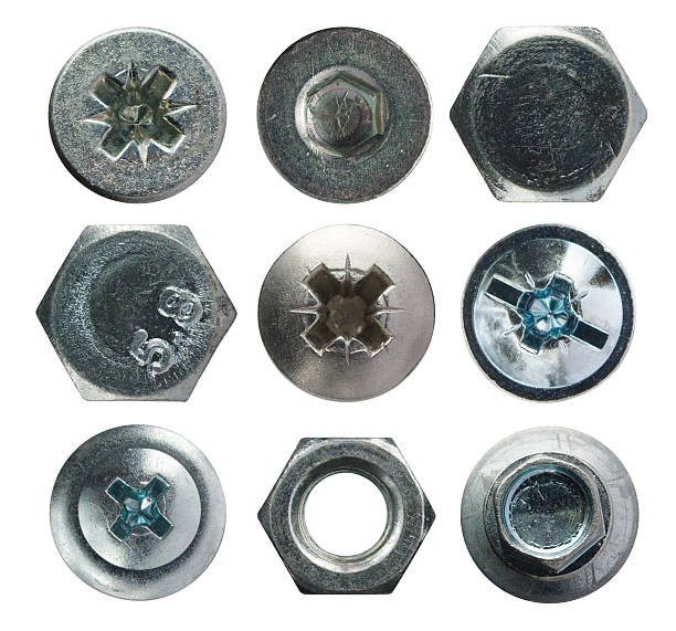 istock Screw heads isolated on white 500402033