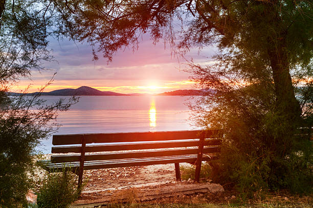istock Dalmatia sunset in bay 500402525