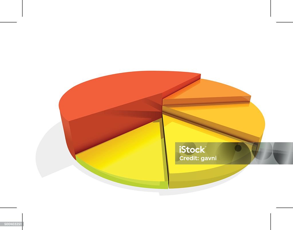 Pie Chart  Three Dimensional stock vector