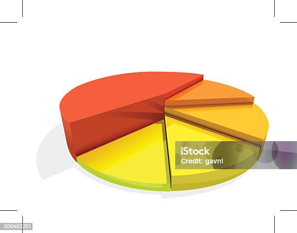 Pie Chart Stock Illustration - Download Image Now - Three Dimensional, Chart, Circle