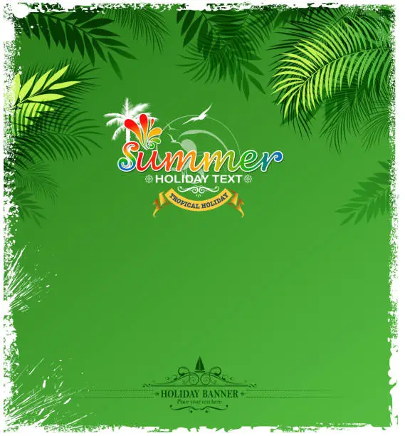 Vector illustration of summer nature holiday