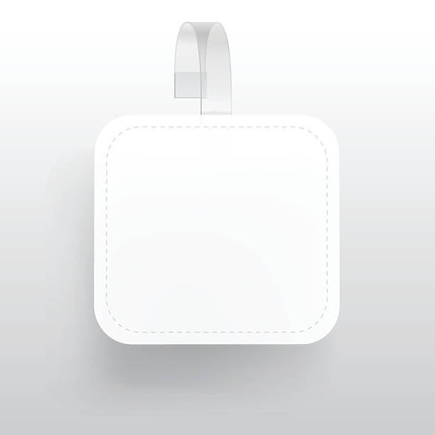 Vector Blank Wobbler with Transparent Strip Isolated on a White Vector Blank Wobbler with Transparent Strip Isolated on a White corner tip stock illustrations