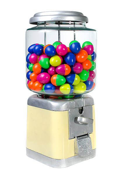 istock Vintage Eggs Slot Machine on White Background 500403493
