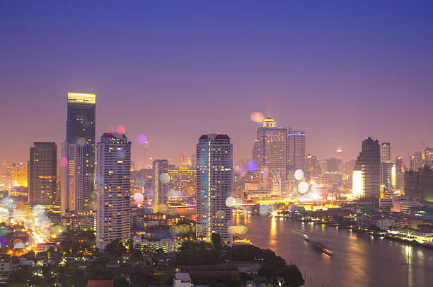 istock Bangkok cityscape at sunset, thailand 500403733